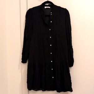 Mango loose fitting black dress